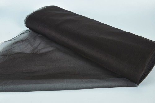 Tiul miękki czarny w belce 45,5 m, szerokość 280 cm